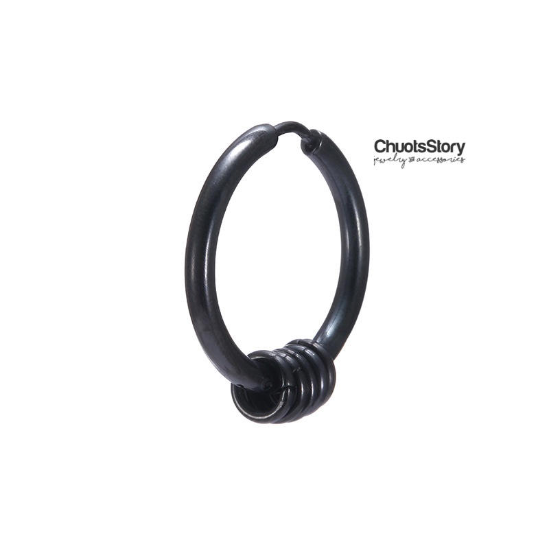 Khuyên tai titan không gỉ ghép nhiều vòng, bông tai nam nữ unisex thời trang - KTU0056 - ChuotsStory