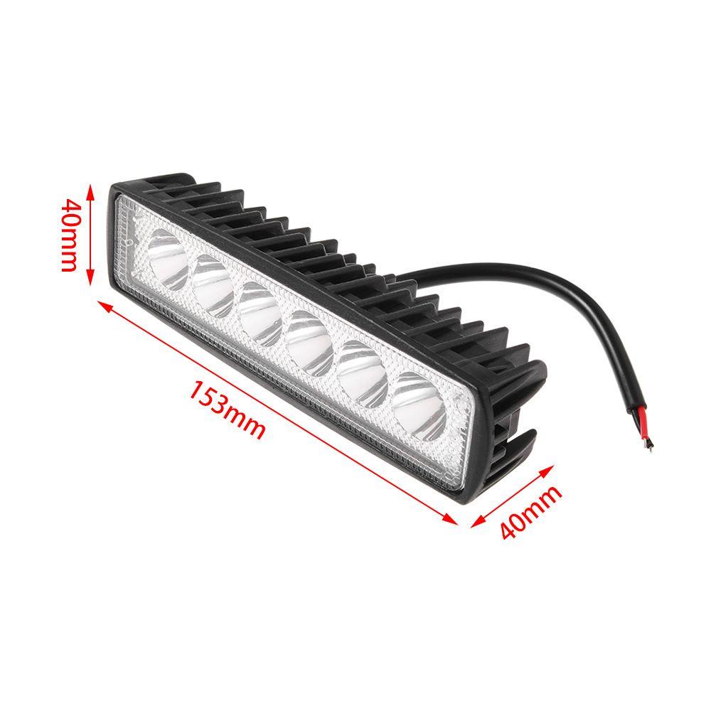 YNATURAL Thanh Đèn LED 6 Bóng 12V 18W DRL Chất Lượng Cao Cho Xe Hơi