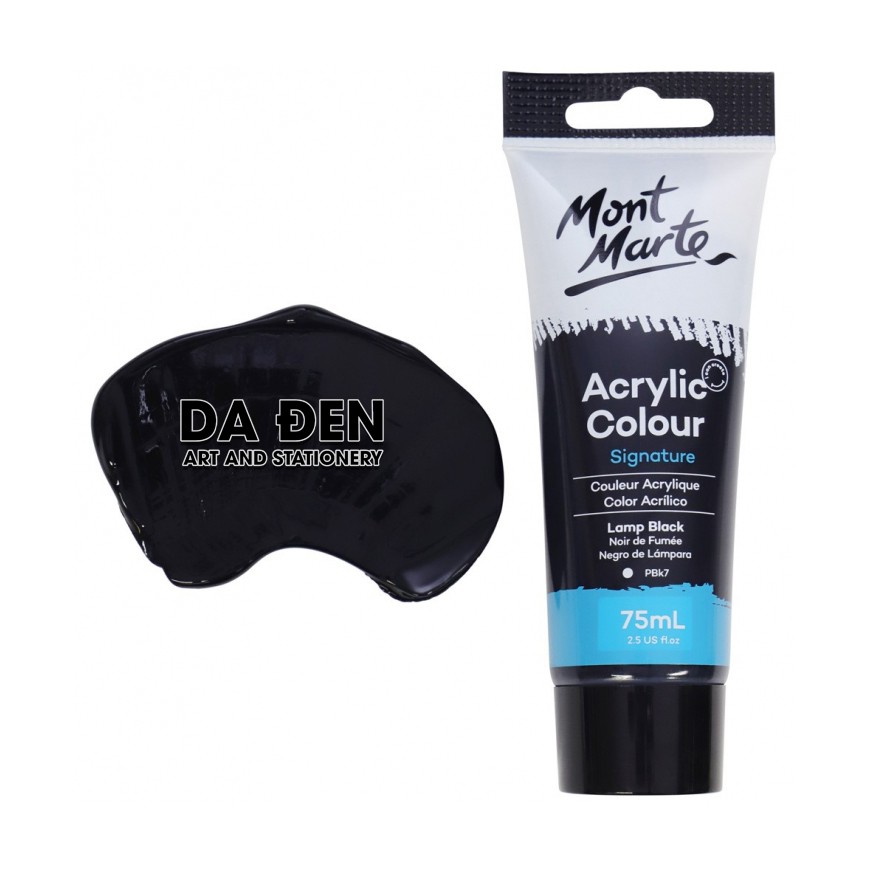 Màu Mont Marte Acrylic Colour 75ml (2.54oz) - Lamp Black