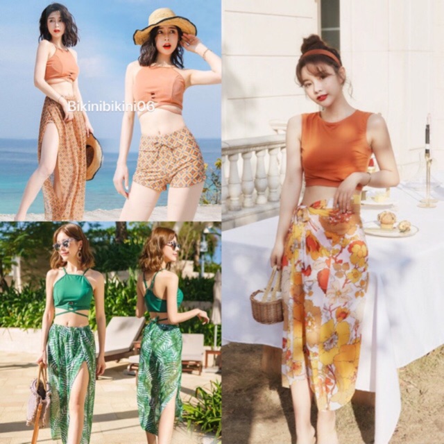 Đồ bơi đi biển, áo tắm có mút, bikini kèm khăn ( nhiều mẫu) Chất liệu thun co giãn 4 chiều | BigBuy360 - bigbuy360.vn