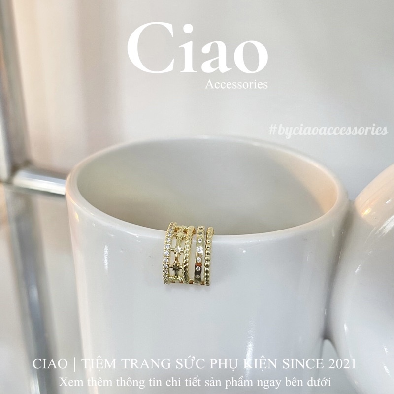 [HOẢ TỐC 1H] Khuyên vành tai/ Kẹp vành tai thiết kế lấp lánh mã 26 phong cách trendy Ciao accessories