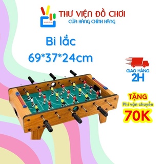 [SẴN HÀNG] Bàn bi lắc bóng đá bằng gỗ - Size 69x37x24 (6 tay) - Thư Viện Đồ Chơi