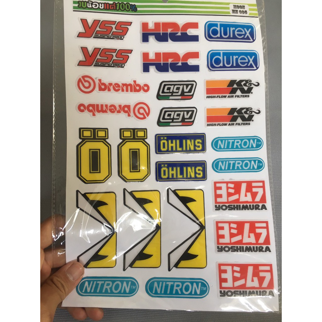 Trọn bộ tem logo dán xe máy, tem phũ nhựa dán xe máy nhiều hình siêu cá tính
