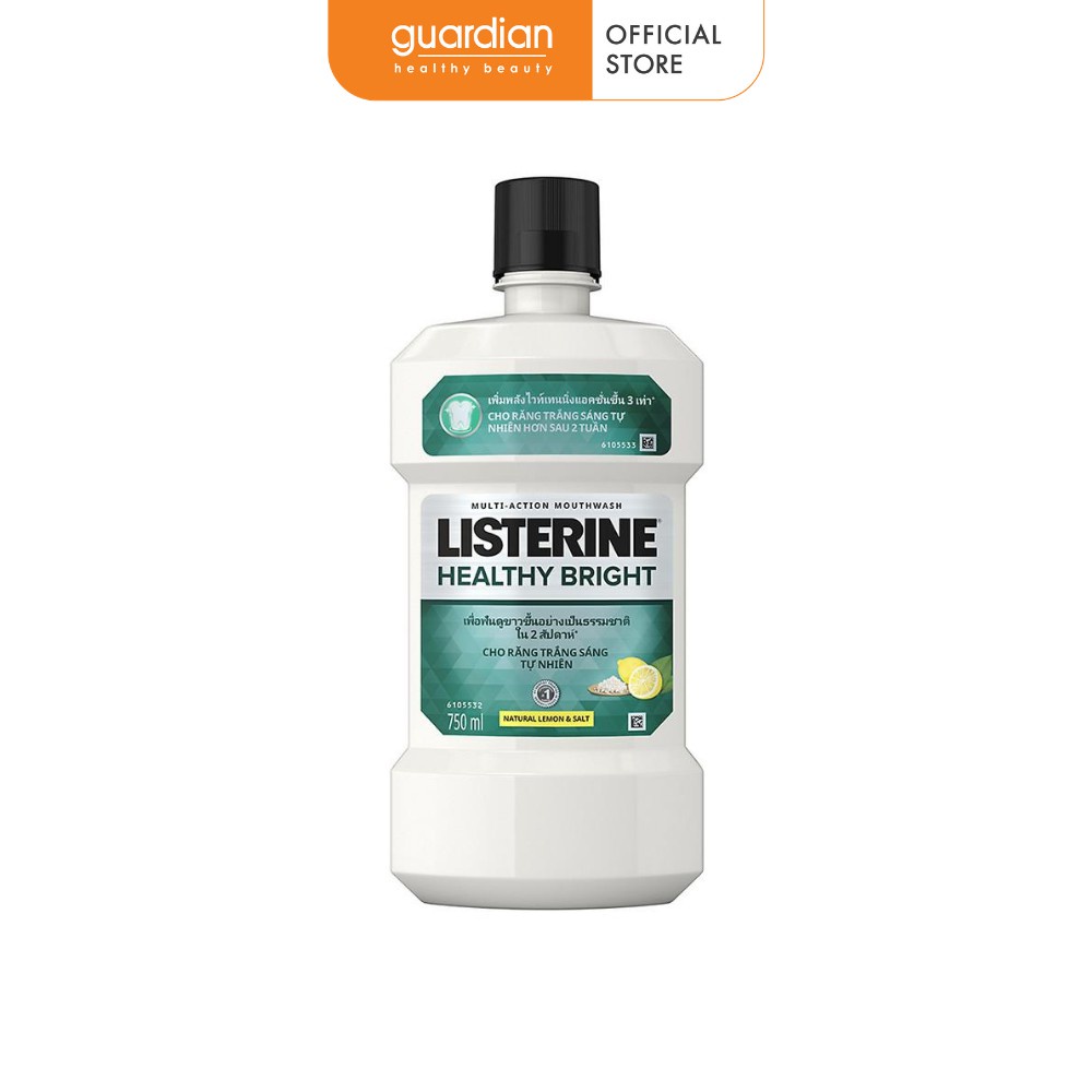 Nước súc miệng làm trắng răng Listerine Healthy Bright 750ML