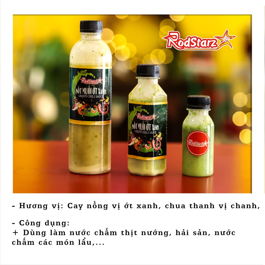 Combo nước chấm lẩu, nước chấm thịt nướng muối ớt XANH và muối ớt ĐỎ Rodstarz, tương chấm hải sản, ăn vặt