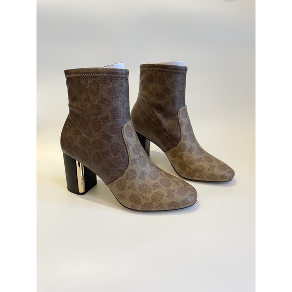 Coach Margot Monogram Coated Canvas Booties - hàng chính hãng