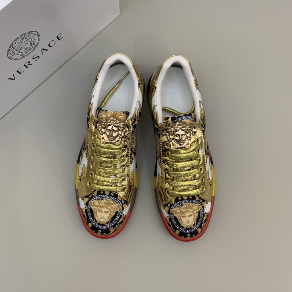 Giày thể thao da thật thời trang nam cao cấp Versace sành điệu, thanh lịch và năng động