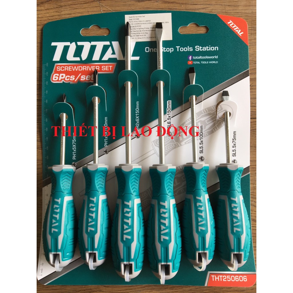 BỘ 6 TUA VÍT THT250606 TOTAL - HÀNG CHÍNH HÃNG