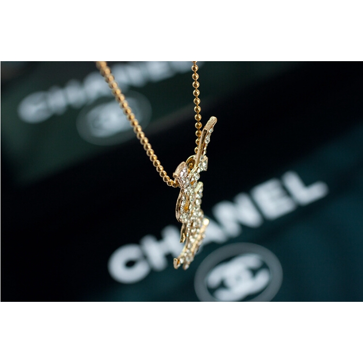 Dây Chuyền Mặt Chữ ysl Đính Đá Kim Cương Phong Cách Hàn Quốc Cho Nữ