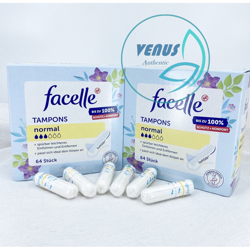 Lẻ 10 miếng Băng vệ sinh dạng nút Tampon Facelle nội địa Đức đủ size