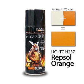 Combo sơn xịt samurai kurobushi - màu cam repsol honda uc+ tc h237 chuyên dùng cho xe máy