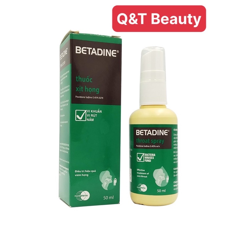 BETADINE Throat Spray 50ml - Dung dịch xịt họng