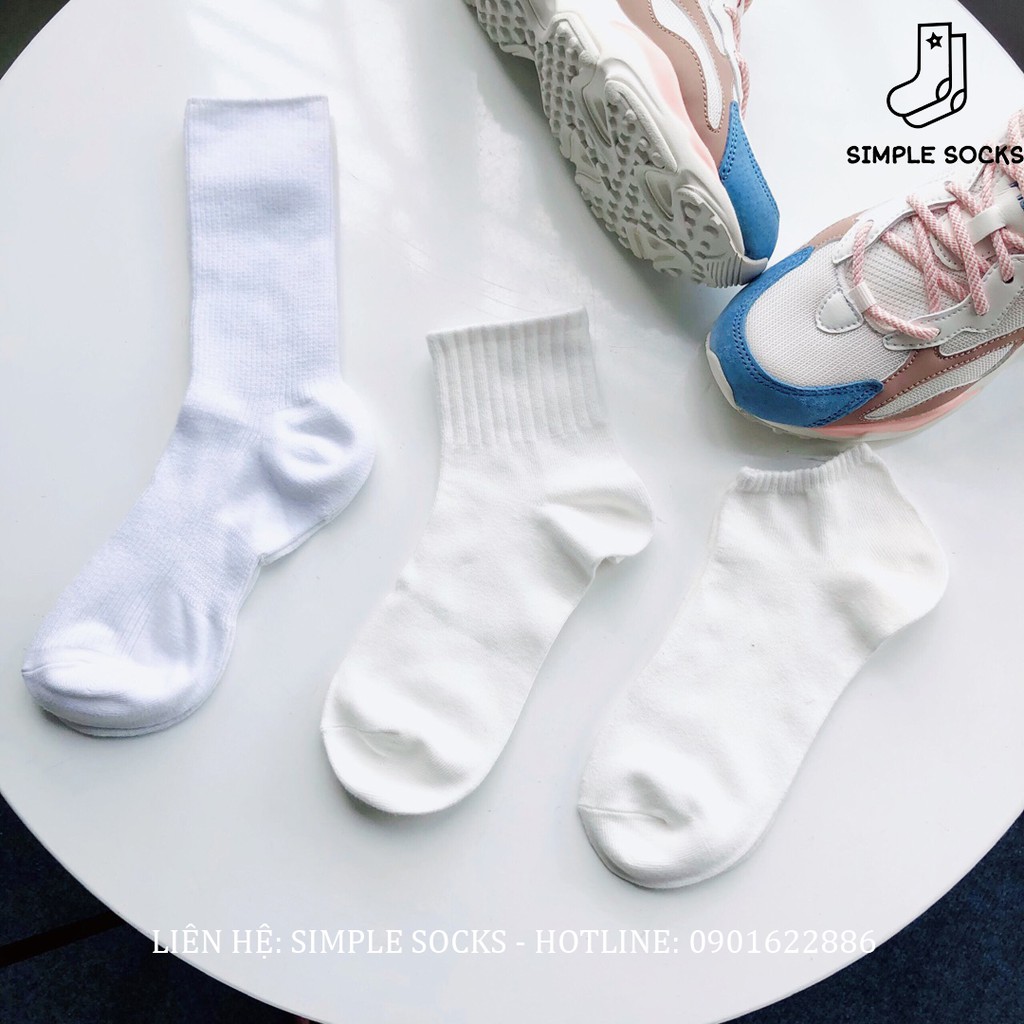 Tất Cổ Thấp Trắng Trơn FREESHIPVớ Thời Trang Muji Nữ Basic - Tất Chất Cotton Mềm Mại Và Co Giản Tốt - Hàng Xuất Nhật