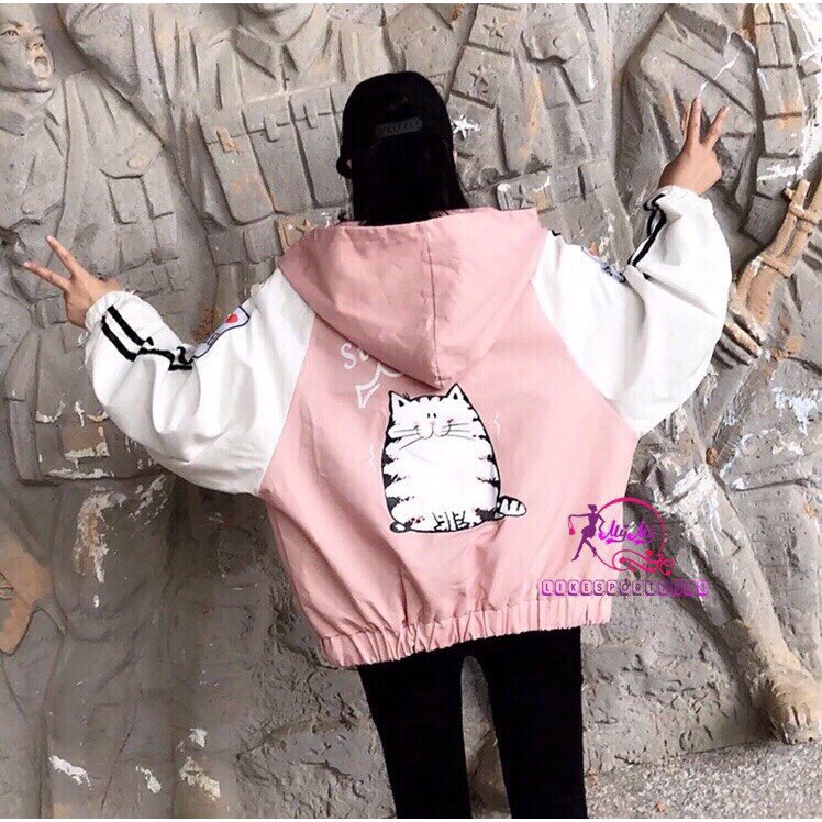 ÁO KHOÁC DÙ TEEN MÈO Ú XINH XINH - Kèm hình thật, chất lượng tốt và giá rẻ TN18, Mua liền
