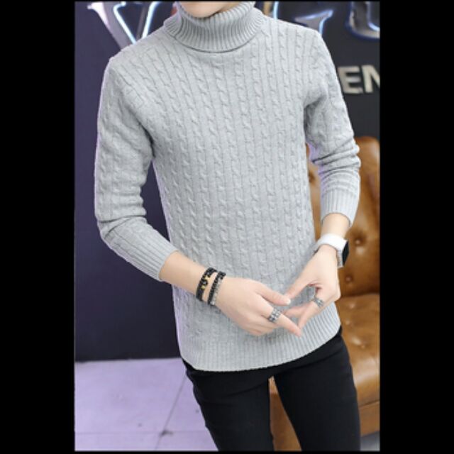 Áo len nam cổ lọ VNXK