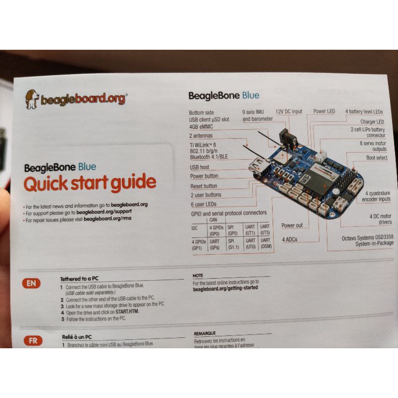 Máy tính nhúng Beaglebone blue, lỗi 1 đổi 1