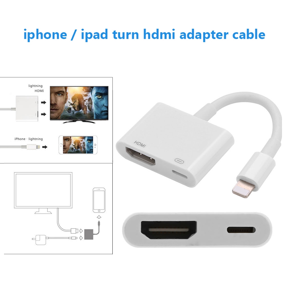 Đầu Chuyển Đổi Cổng Lightning Sang Cổng Av Tv Hdmi Cho Ipad Air Iphone