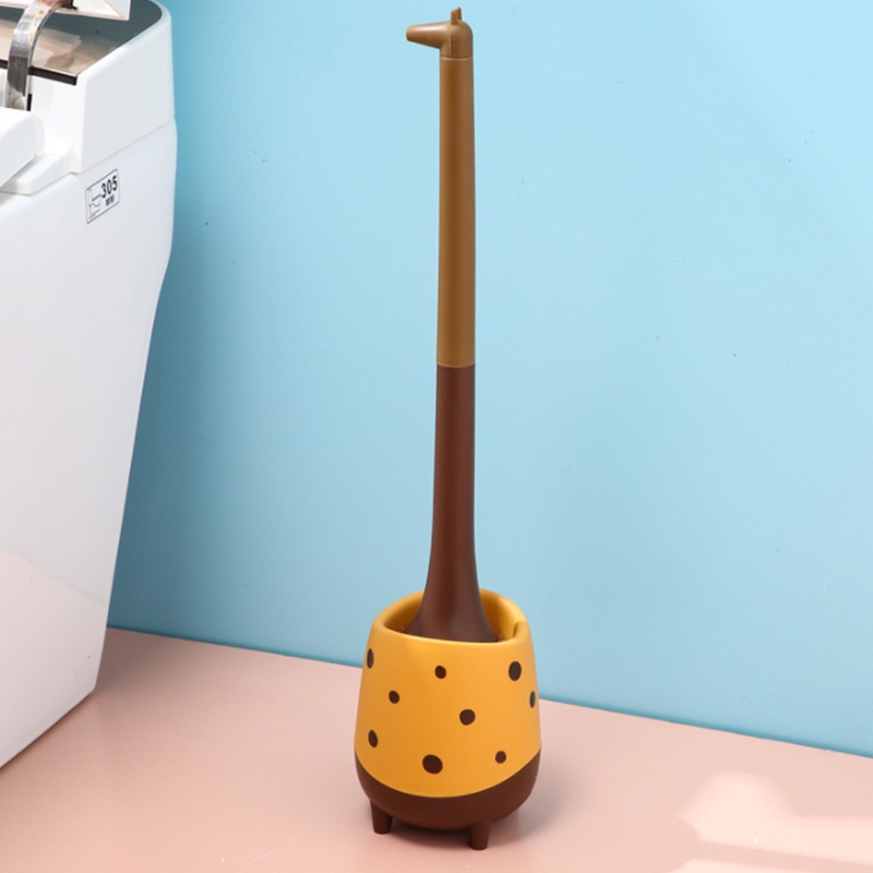 Bàn Chải Vệ Sinh Toilet Cán Dài Hình Hươu Cao Cổ Dễ Thương