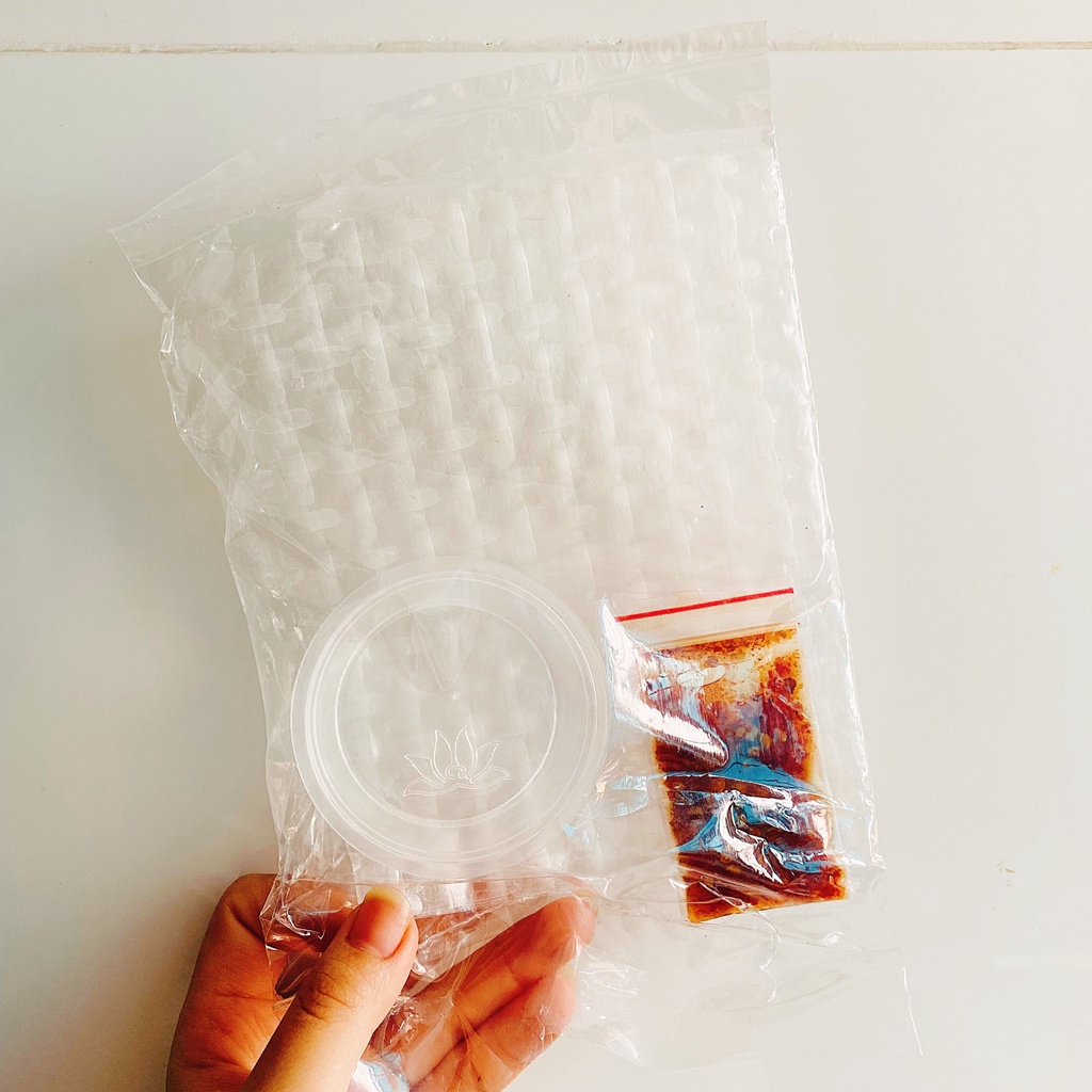 Bánh Tráng Chấm Sốt Muối Ớt UNIN Set Nước Chấm Thần Thánh Kèm Bánh Kèm Hũ Sốt Siêu Ngon - Ăn Vặt Ngon BT02