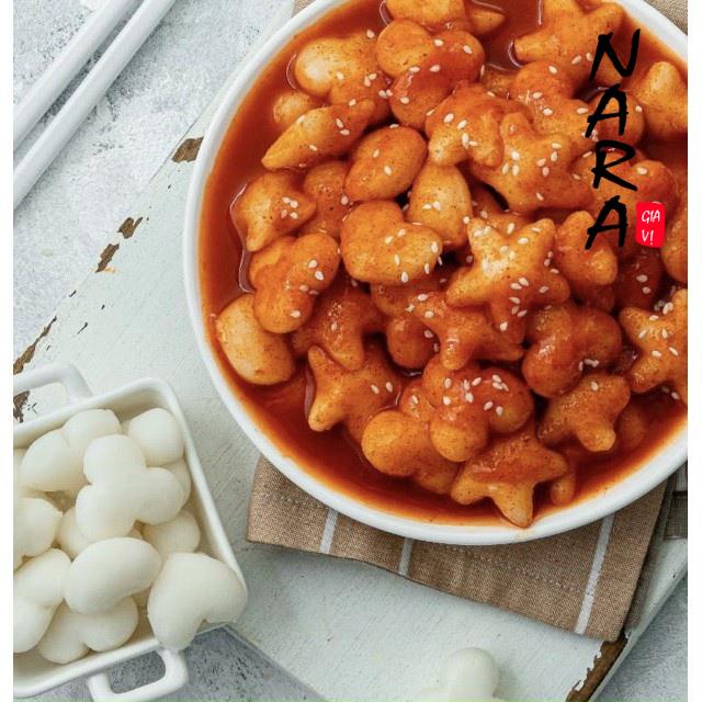 Bánh gạo hình sao hoa tim Hàn Quốc Sannadle 500G