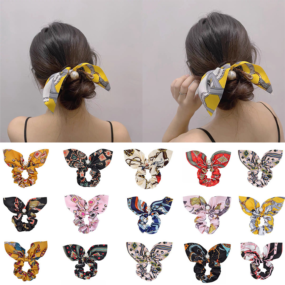 Dây Buộc Tóc Đính Ngọc Trai Xinh Xắn Cho Nữ