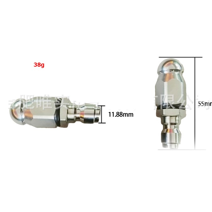 Đầu phun thông cống tắc nghẽn bằng thép không gỉ