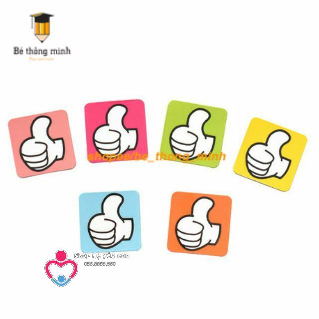 Combo 20 Sao tim like hoa có nam châm gắn bảng từ Hoa điểm tốt tích điểm khen thưởng học sinh