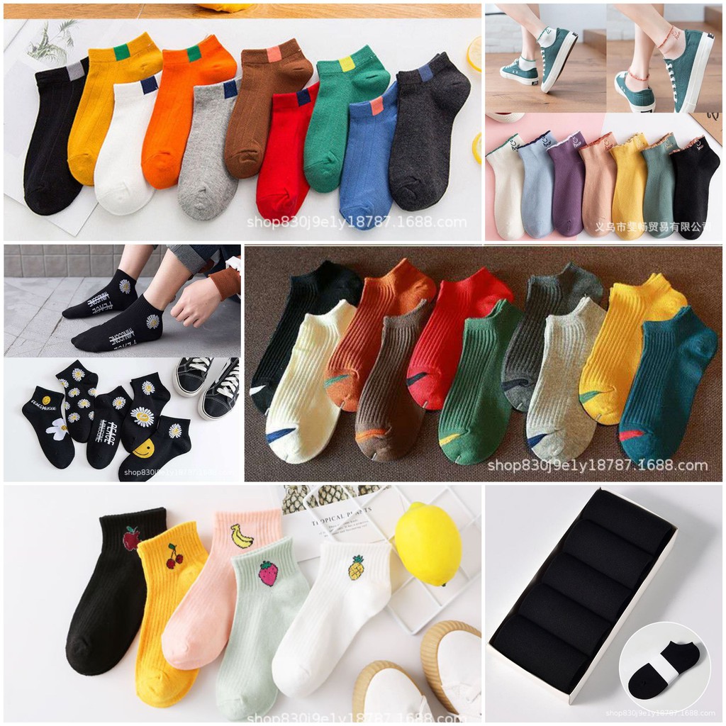 SET 10 Tất Vớ Nữ Cổ Cao,Cổ Thấp Thời Trang,Siêu Dễ Thương