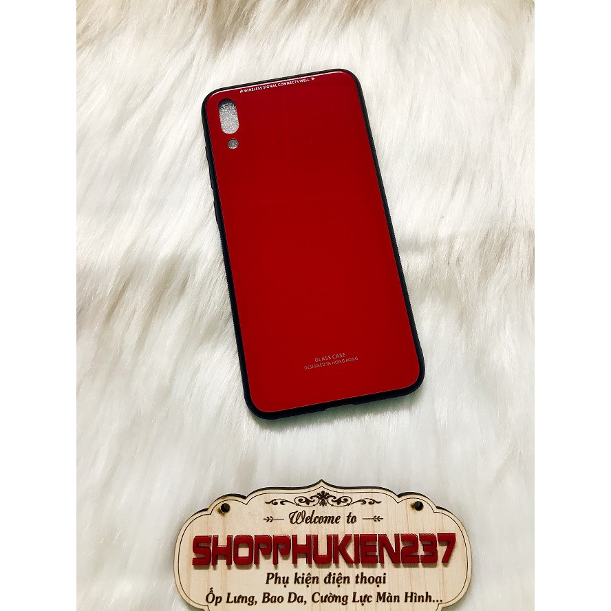 [Freeship toàn quốc từ 50k] ỐP LƯNG HUAWEI Y7 PRO 2019 ỐP GƯƠNG CƯỜNG LỰC CAO CẤP VIỀN DẺO ĐEN