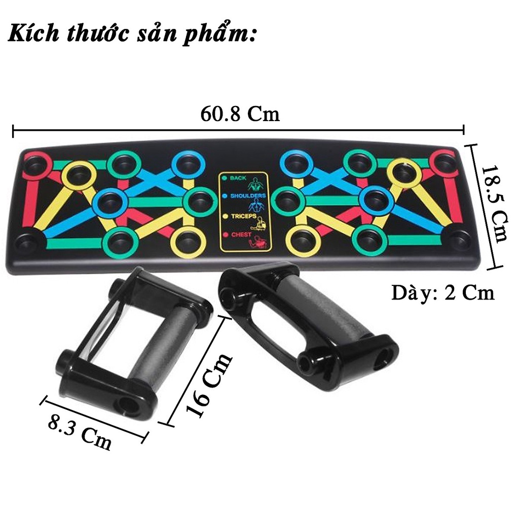 dụng cụ chống đẩy hít đất tại nhà tập gym 14 bài tập - chính hãng dododios