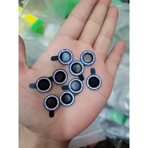 Bộ 3 dán mắt camera kim cương đính đá 12 pro max/12 /12 pro/11 pro max/11/11 pro. nhiều màu siêu đẹp.