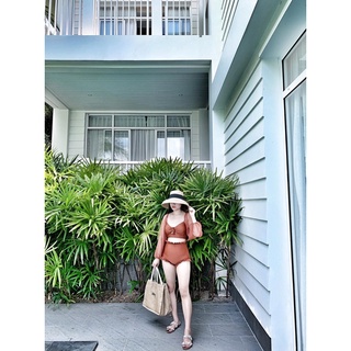 Bikini tay phối ren tiểu thư