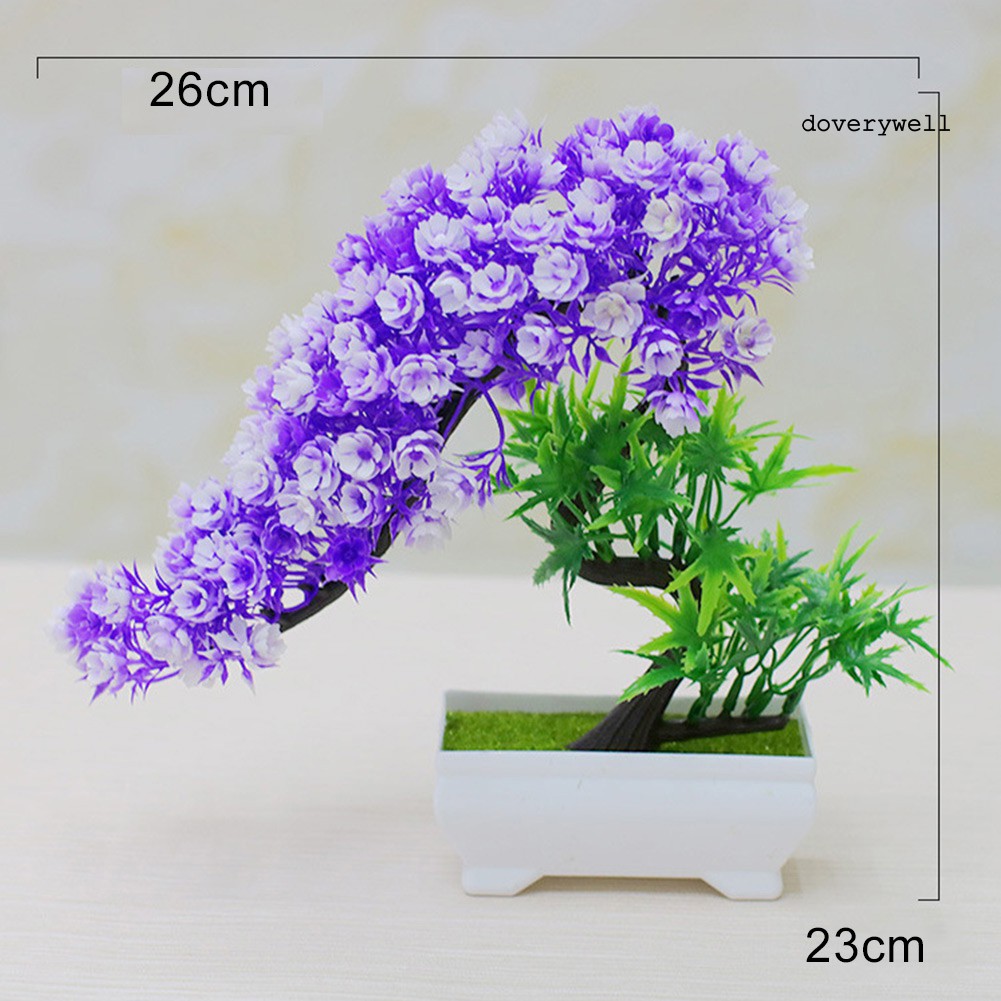 Đồ trang trí chậu cây bonsai mini bằng nhựa dùng trang trí