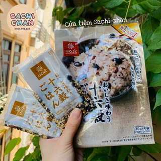 Ngũ cốc nấu cơm, cháo 16 loại hạt Hakubaku Nhật Bản (Gói 30gr)