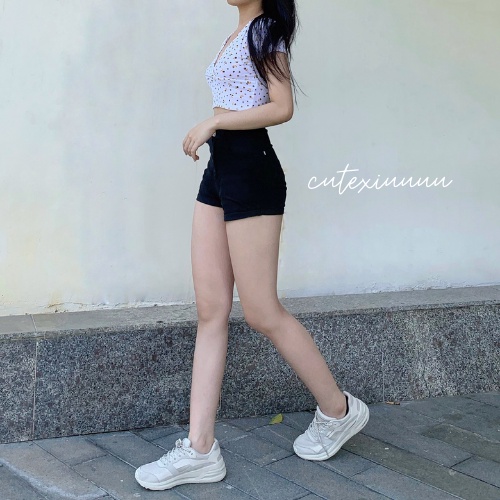 [SET 2 MÓN] Set áo croptop hoa nhí cổ tim chữ V + quần jeans thời trang nữ ulzzang năng động sexy mùa hè đi chơi basic