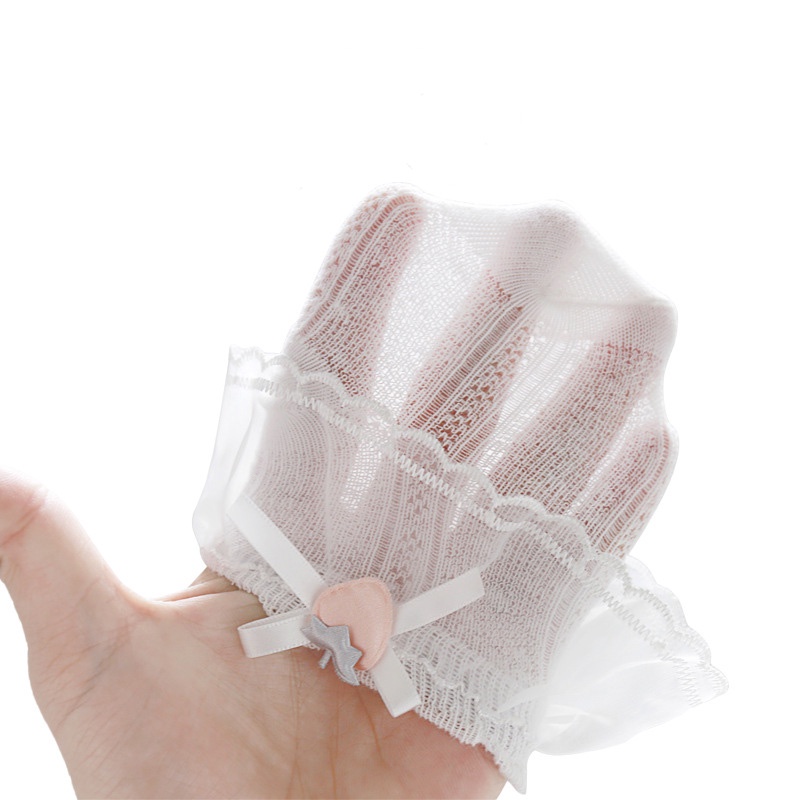 Set ba tất lưới hè thu phối bèo bé gái phong cách cổ điển xinh xắn đáng yêu