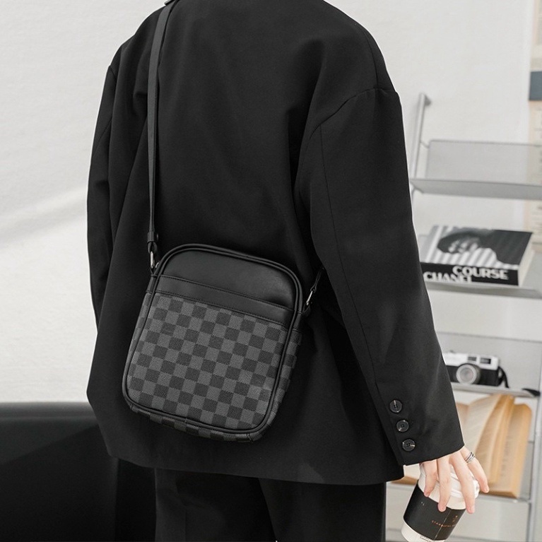 Túi Đeo Chéo Nam Nữ Caro Classic Kèm Ảnh Thật KSS01