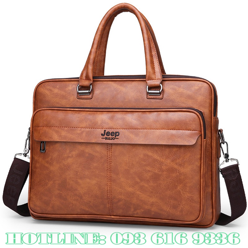 Cặp da công sở 🌟𝐅𝐑𝐄𝐄 𝐒𝐇𝐈𝐏🌟 Cặp da nam nữ JEEP thời trang phong cách - slc.vn