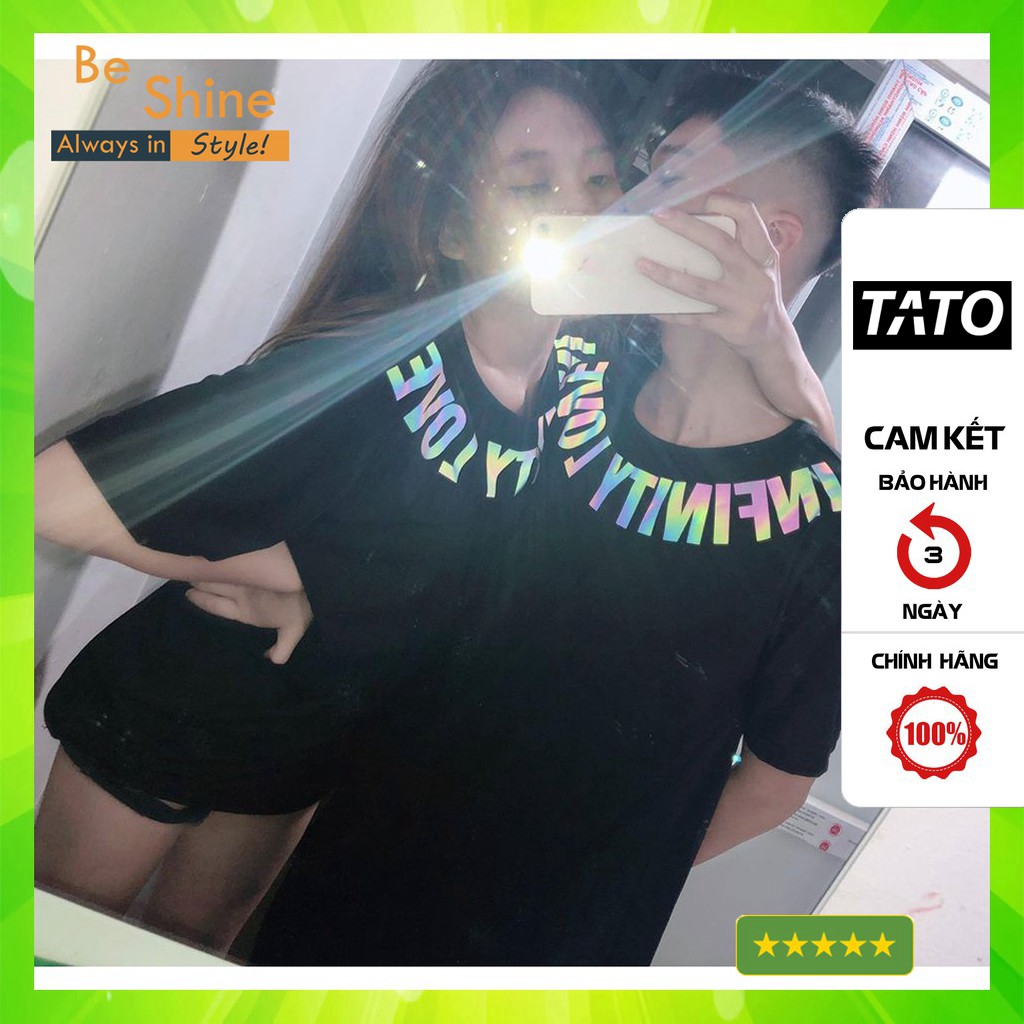 Áo Thun Unisex Infinity Love Phản Quang 7 Màu Form Rộng Thời Trang Nam Nữ Phong Cách Hàn Quốc [KIS OFFICIAL]