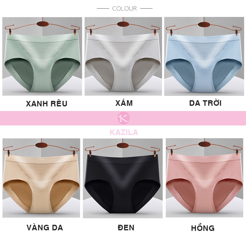 Quần lót nữ cotton tổ ong xuất Nhật freesize, quần lót nâng mông 3D chuẩn phom siêu thấm co giãn mềm mại Kazila QLH23 | BigBuy360 - bigbuy360.vn