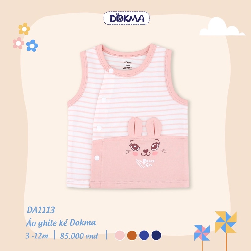 Áo gile sơ sinh Dokma (3-12m) DA1113