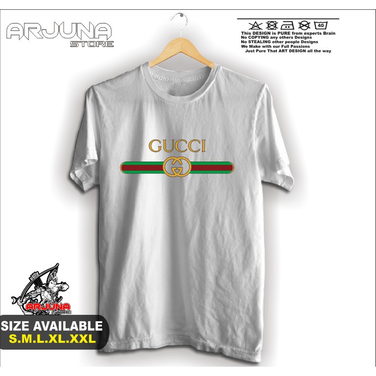 Quần Áo / Áo Thun Gucci DISTRO... Áo Thun In Chữ Guci Thời Trang Cho Nam Nữ