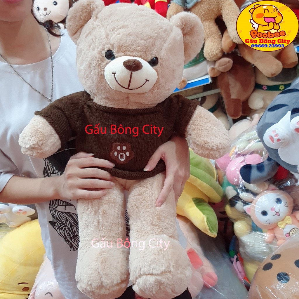 Gấu Bông Teddy cho bé dễ thương đáng yêu - Gấu Bông áo len cao cấp