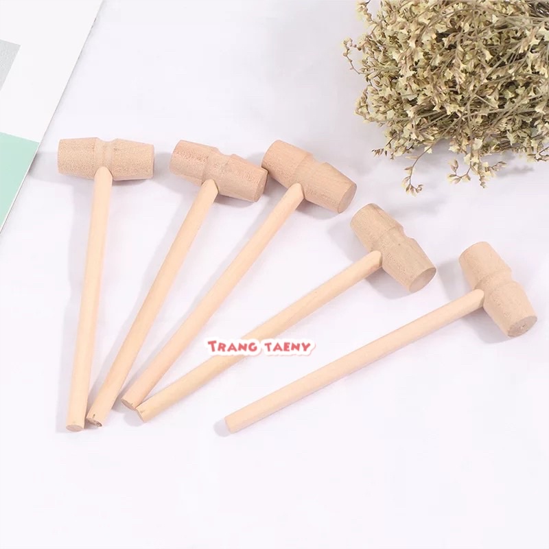 Búa gỗ mini gõ socola 14cm