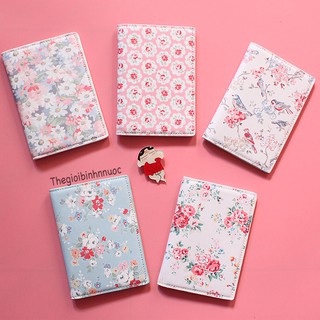 Ví bao hộ chiếu passport cover hoa lá v4