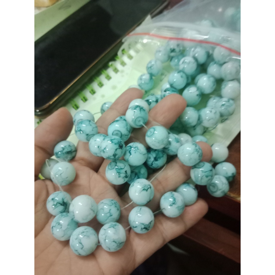 1 viên đá nhân tạo size 8mm đủ màu làm vòng tay