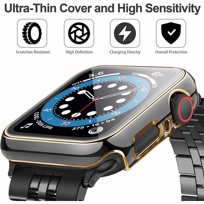 Kính Ốp Bảo Vệ Mặt Đồng Hồ apple watch 44mm 40mm 45mm 41mm 42mm 38mm iwatch serie 3 4 5 6 se 7