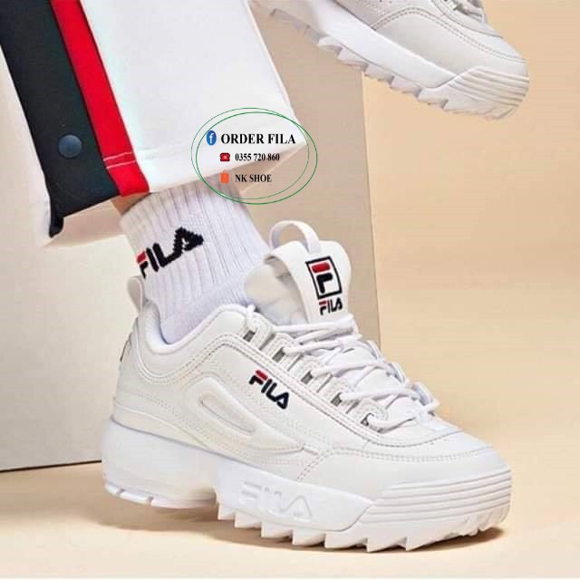 Giày Sneaker Thể Thao Nam Nữ FILA DISRUPTOR II chính hãng 100%