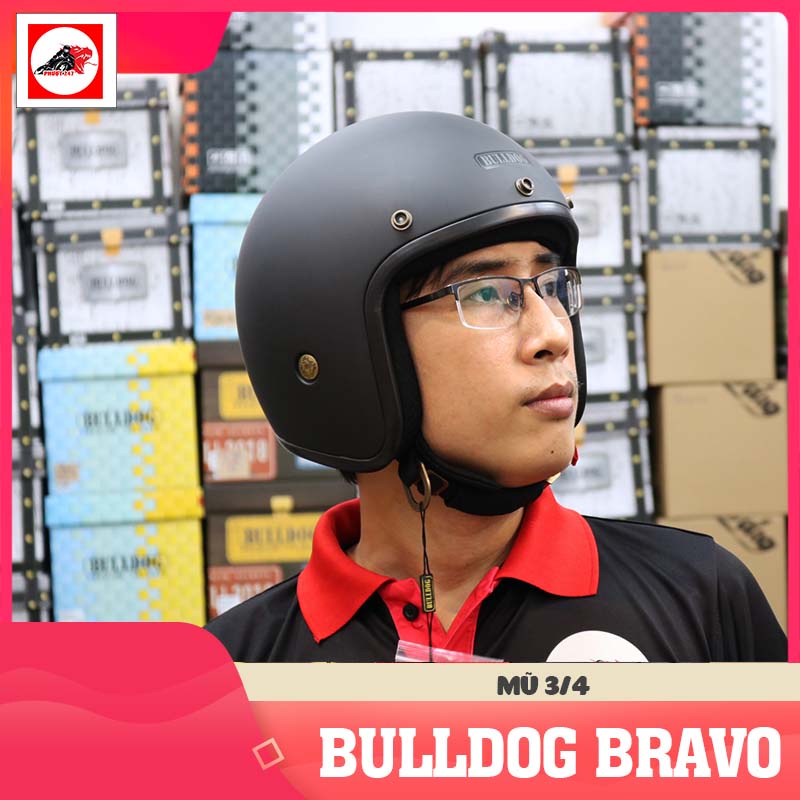 Mũ bảo hiểm 3/4 BullDog Bravo Ver2