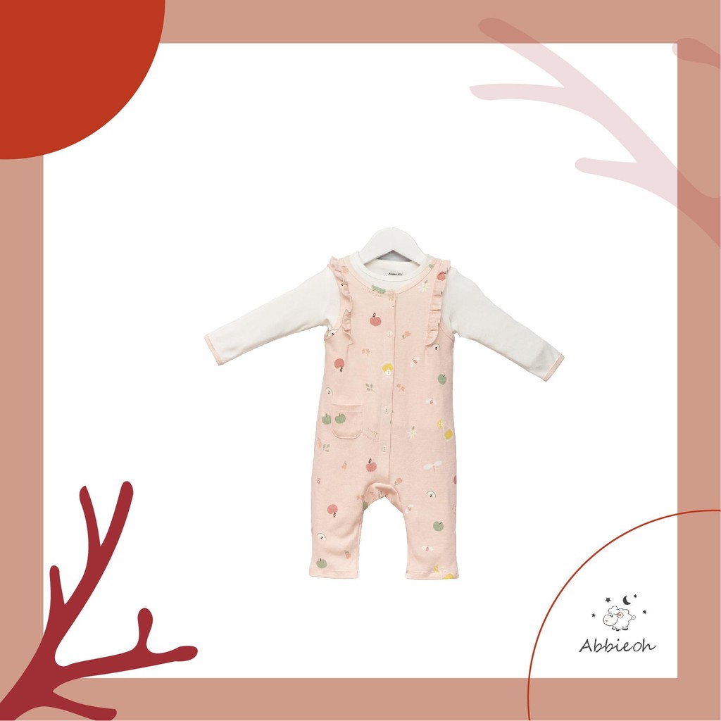 Bộ yếm cài thẳng phối túi Abbie Oh chính hãng